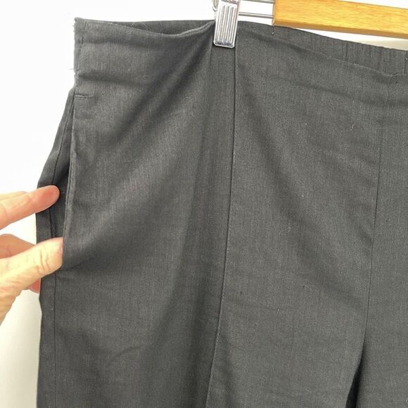 J.Jill Black Linen Stretch Pull-On Elastic Waist Pants Size XL - Picture 2 of 6